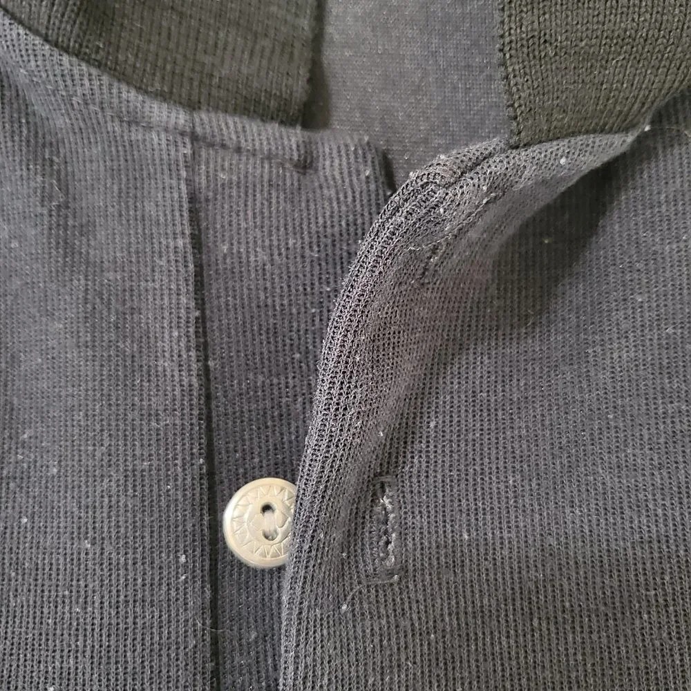 Vintage Men's Nike Embroidered Big Swoosh Polo Black‎ Shirt 90s Short Sleeves